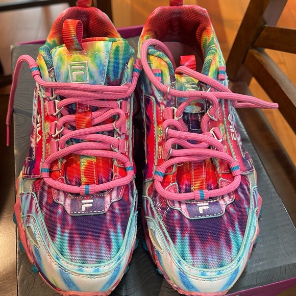 FILA Oakmont TR Tie Dye trail shoes size 5 - Picture 1 of 7